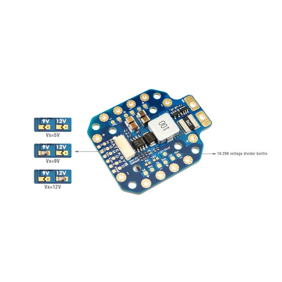 Original Mateksys Matek Systems PDB-HEX PDB HEX 12s 6~60V 5A Regulator Current Multirotor Racing Drone Long Range